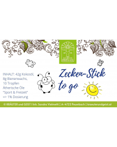 Etikette Zecken-Stick to go