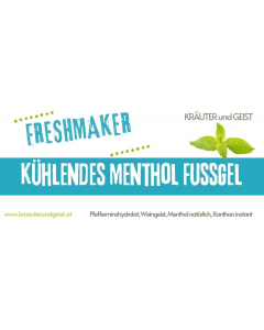 Etikett Freshmaker Menthol Fussgel