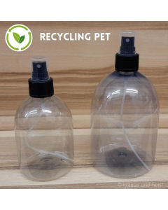 Leerflasche aus Recycling Kunststoff