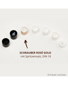 SCHRAUBER ROSE GOLD mit Spritzeinsatz, DIN18