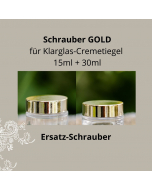 SCHRAUBER GOLD für Klarglas Creme-Tiegel 15ml + 30ml