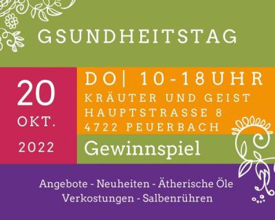 Kräuter & Geist GSUNDHEITSTAG, 20. Oktober 2022